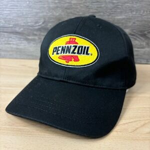 Pennzoil Hat Cap Strap Back Black One Size Adjustable